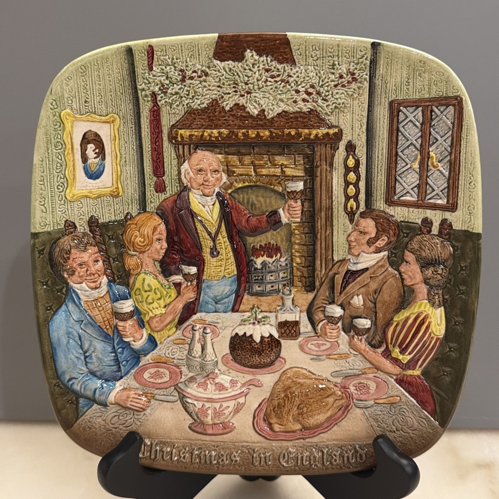 Vtg 1972 Royal Doulton Collectors Plate "Christmas in England"- 1st Edition - Picture 2 of 15